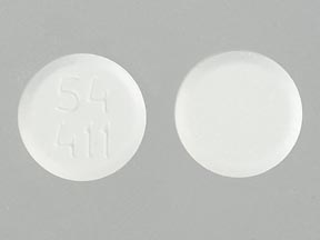 White Round pill with imprint 54;411 — Buprenorphine HCl Buprenorphine hydrochloride 8 mg; (view 2)